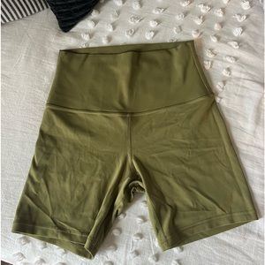 Lululemon Align 6” Biker Shorts Bronze Green